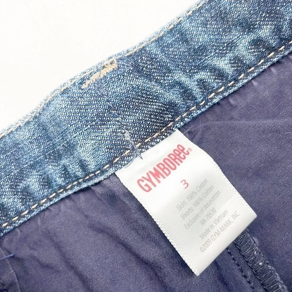 Gymboree toddler girls floral denim skort